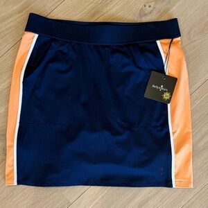 ⛳️Belyn Key Navy Skort with Orange Side Panels